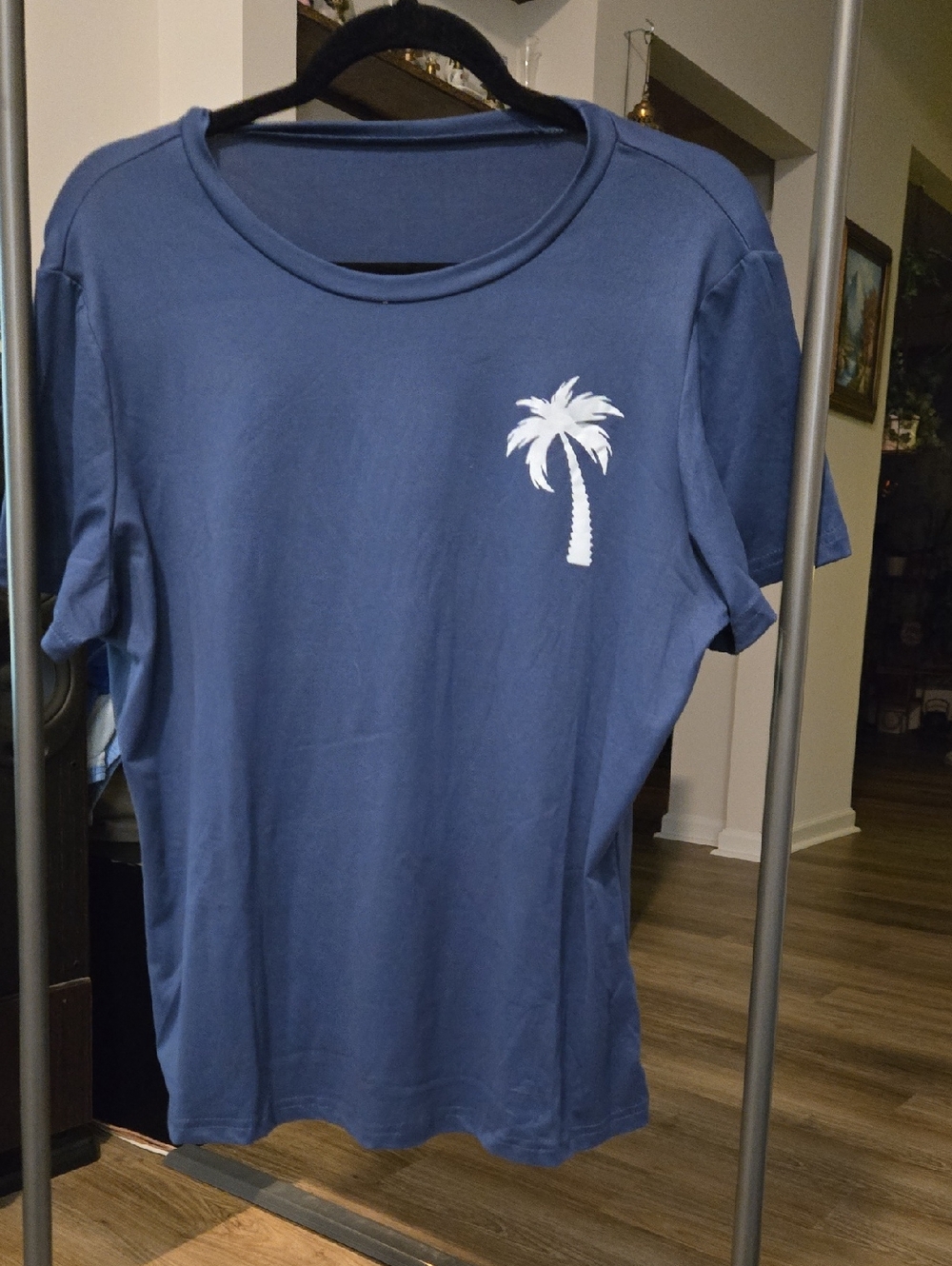 SHEIN Navy Palm Tree T-shirt